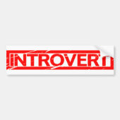 Introvert Stempel Bumpersticker (Voorkant)