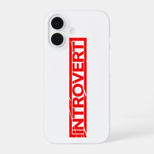 Introvert Stempel iPhone 16 Hoesje (Achterkant)