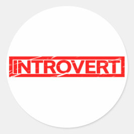 Introvert Stempel Ronde Sticker