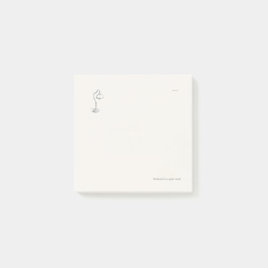 Introvert Stil Eenzaamheid Minimalist Bladwijzer Post-it® Notes (Voorkant)