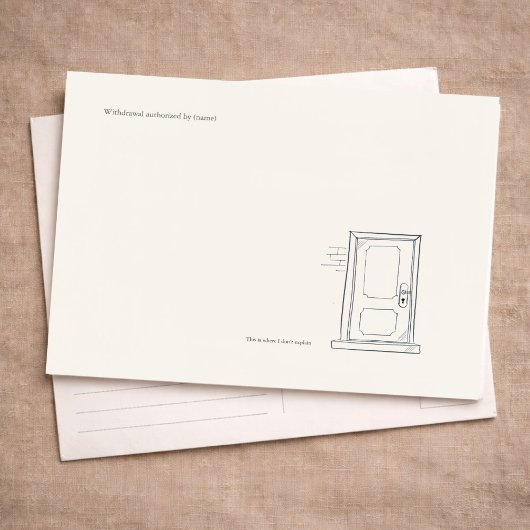 Introvert Stille Afzondering Aangepaste Correspond Briefkaart