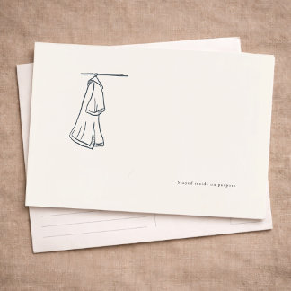 Introvert Stille Eenzaamheid Minimalistische Lijnk Feestdagenkaart