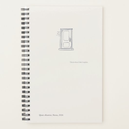 Introvert Stilte Solitude Minimaal Lijn Kunst Plan Planner (Voorkant)