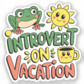 Introvert Sunshine Break Sticker (Voorkant)
