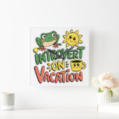 Introvert Sunshine Break Vierkante Klok (Huis)