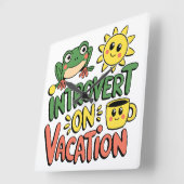 Introvert Sunshine Break Vierkante Klok (Hoek)