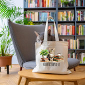 Introvert survival kit (Kat, plant, koffie, boeken Tote Bag