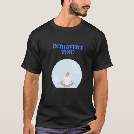 Introvert Time Calm Meditation Illustration T-Shir T-shirt (Voorkant)