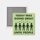 Introvert Totdat Mensen Grappig Zijn Koelkastmagne Magneet (Voorkant / Achterkant)