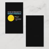 Introvert TShirt Funny Extrovert ADC Pie Chart Dog Visitekaartje (Voorkant / Achterkant)
