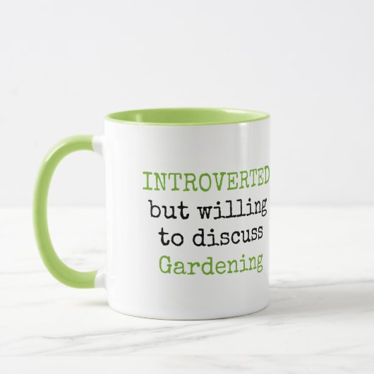 Introvert tuinieren Grappige quotes Mok (Links)