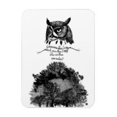 Introvert uil wijsheid geïllustreerd inkt citaat magneet (Verticaal)