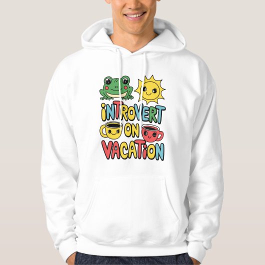 Introvert Vacation Mode Mannen korte mouw Hoodie (Voorkant)