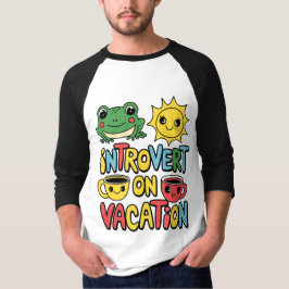 Introvert Vacation Mode Mannen korte mouw T-shirt