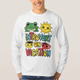 Introvert Vacation Mode Mannen korte mouw T-shirt