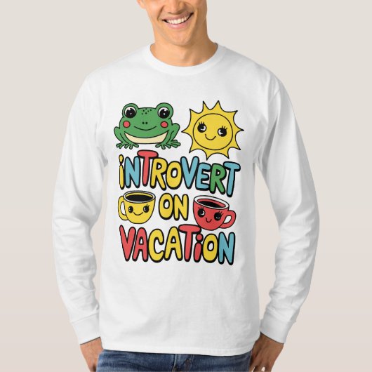 Introvert Vacation Mode Mannen korte mouw T-shirt (Voorkant)