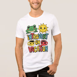 Introvert Vacation Mode Mannen korte mouw Tri-Blend Shirt