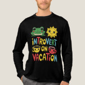 Introvert Vacation Mode-Mannen Tri-Blend Shirt (Voorkant volledig)