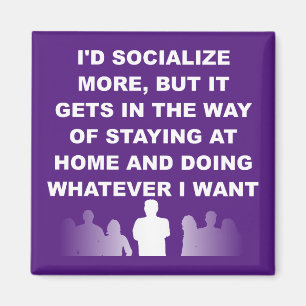 Introvert verblijf thuis Funny Fridge Magnet