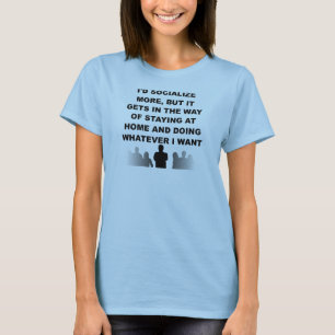 Introvert verblijf thuis grappige T-Shirt