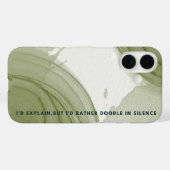 Introvert watercolor doodle iPhone / iPad case (Achterkant (horizontaal))