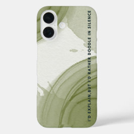 Introvert watercolor krabbel iPhone / iPad hoesje