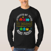 Introvert Willing om de puzzels van de puzzel te b T-shirt (Voorkant)