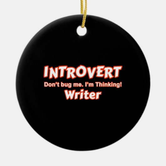 Introvert Writer Keramisch Ornament (Voorkant)