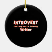 Introvert Writer Keramisch Ornament (Achterkant)