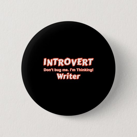 Introvert Writer Ronde Button 5,7 Cm (Voorkant)