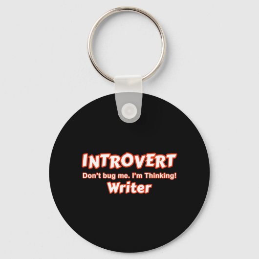 Introvert Writer Sleutelhanger (Voorkant)