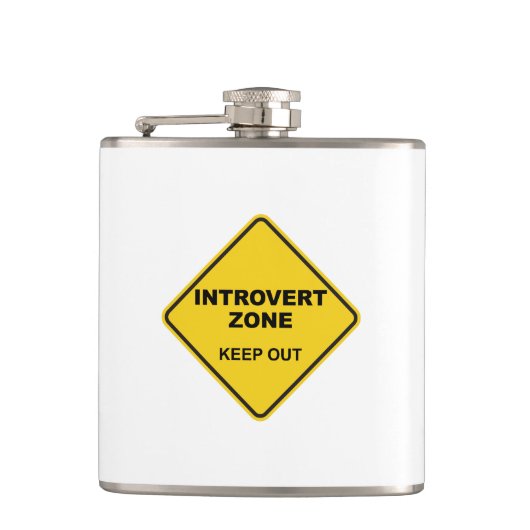 Introvert Zone uit Heupfles (Voorkant)