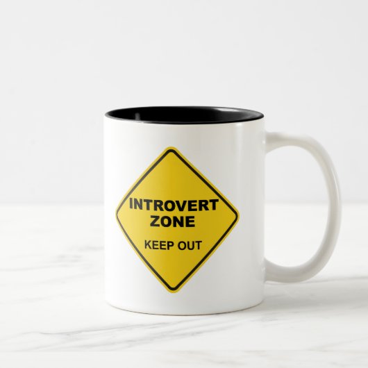 Introvert Zone uit Tweekleurige Koffiemok (Rechts)