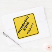 Introvert Zone uit Vierkante Sticker (Envelop)