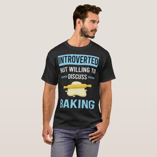 Introverte bakbakker t-shirt (Voorkant volledig)