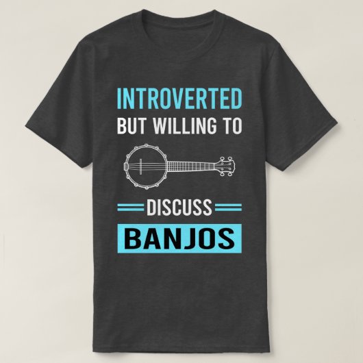 Introverte banjospeler t-shirt (Design voorkant)
