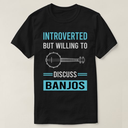 Introverte banjospeler t-shirt (Design voorkant)