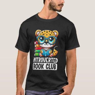 Introverte Boekenclub Lezer Fan Cheetah T-shirt