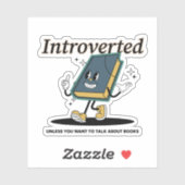 introverte boekliefhebber Sticker (Vel)