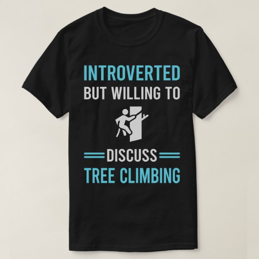 Introverte boomklimmer t-shirt (Design voorkant)