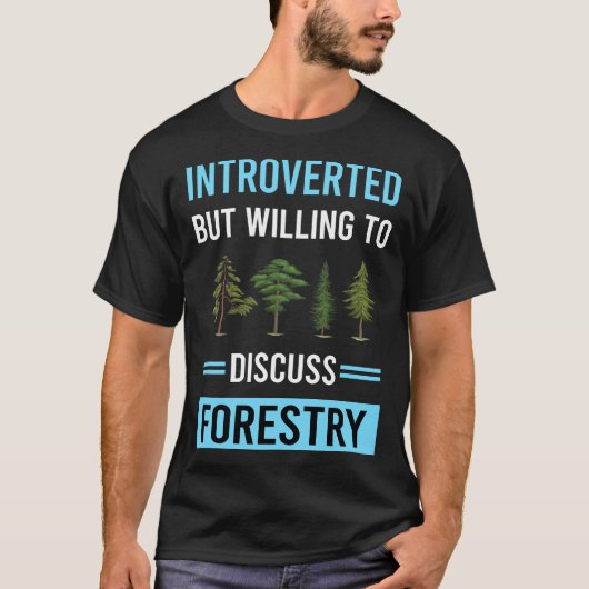 Introverte bosbouw t-shirt (Voorkant)