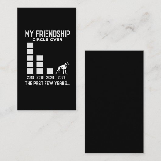 Introverte Boxer Dog Eigenaar Pet Friendship Love Visitekaartje (Voorkant / Achterkant)