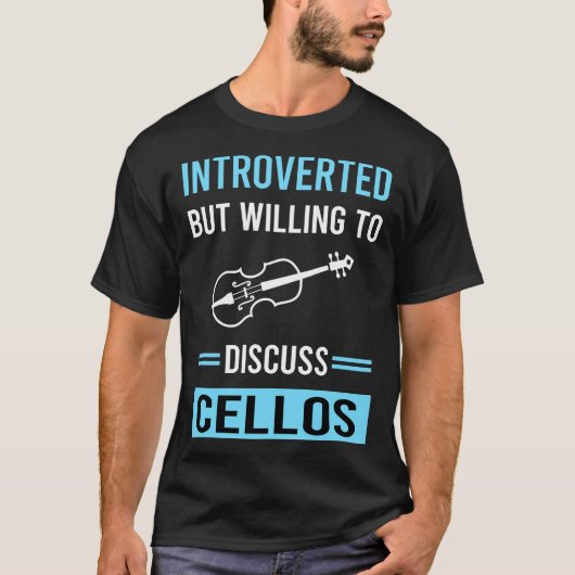 Introverte cellocellist t-shirt (Voorkant)