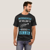 Introverte cellocellist t-shirt (Voorkant volledig)