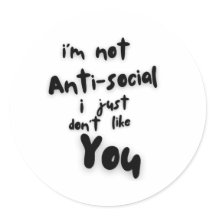 introverte club asociale sticker