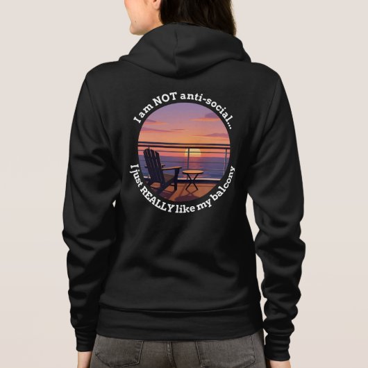 Introverte Cruiser Balkon Hoodie (Achterkant)