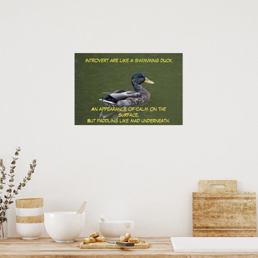 introverte eend poster (Keuken)