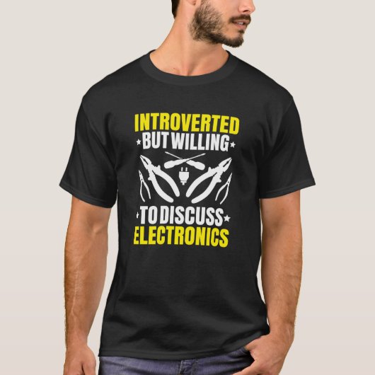 Introverte elektricien t-shirt (Voorkant)