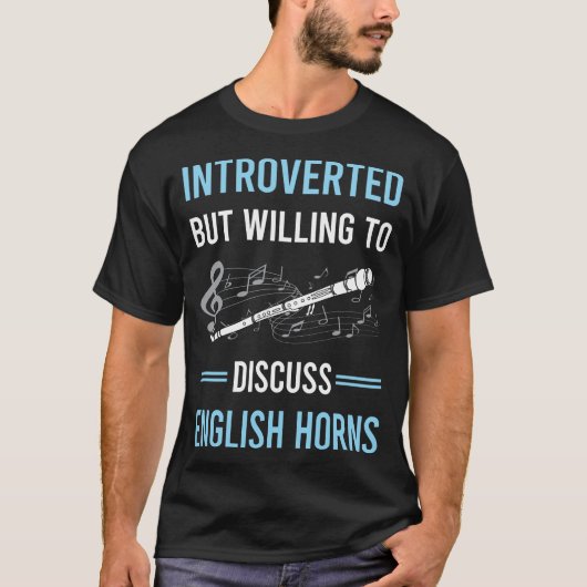 Introverte Engelse hoorn Cor Anglais T-shirt (Voorkant)