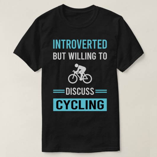 introverte fietser t-shirt (Design voorkant)
